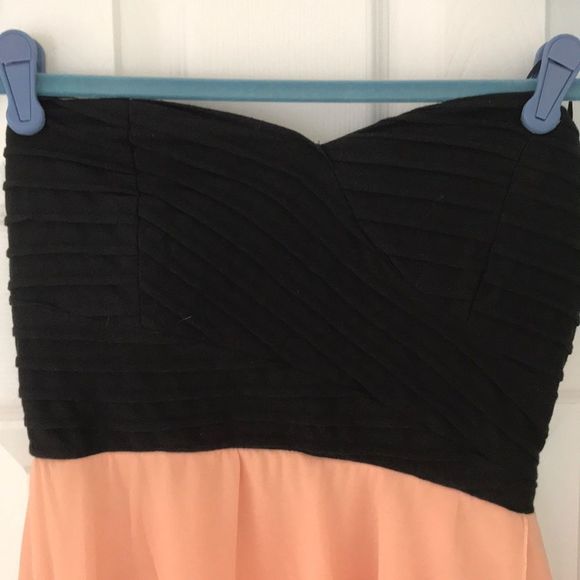 Size 10 peach/black high-low dress - Picture 2 of 5